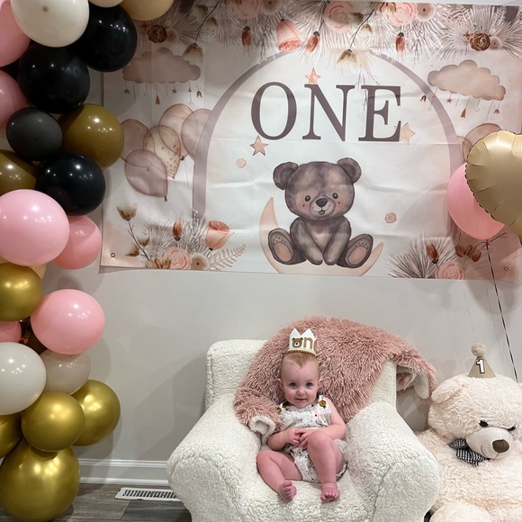 💓BEARY FIRST BIRTHDAY TEDDY BEAR PARTY DECOR BUNDLE💓 - Picture 4 of 6